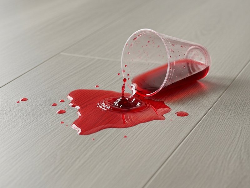 Woman cleaning vinyl flooring